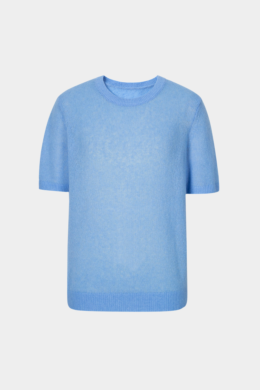 Lightweight Cashmere-Silk Short-Sleeve Sweater