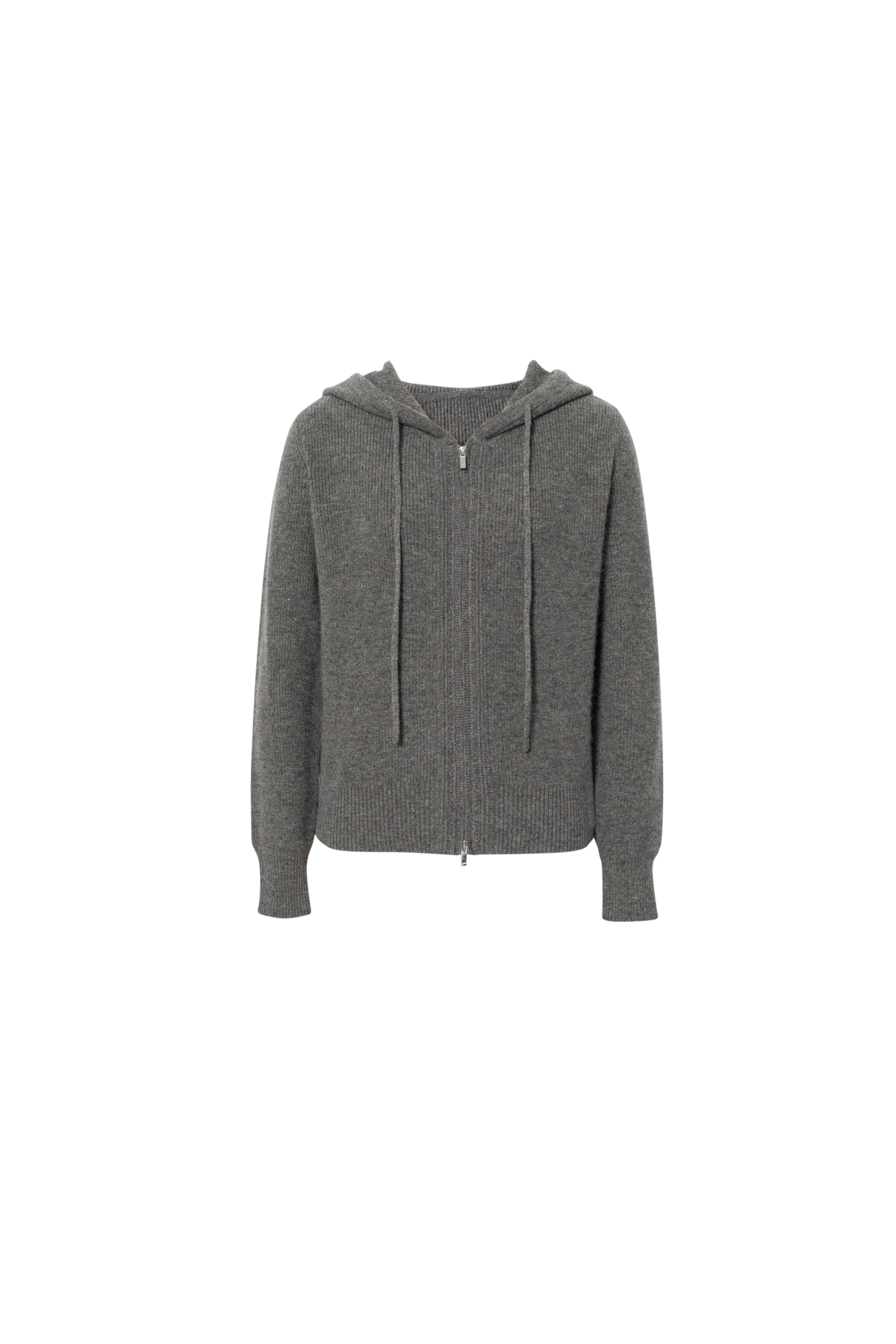 Cashmere Zip-Up Hooded Sweater