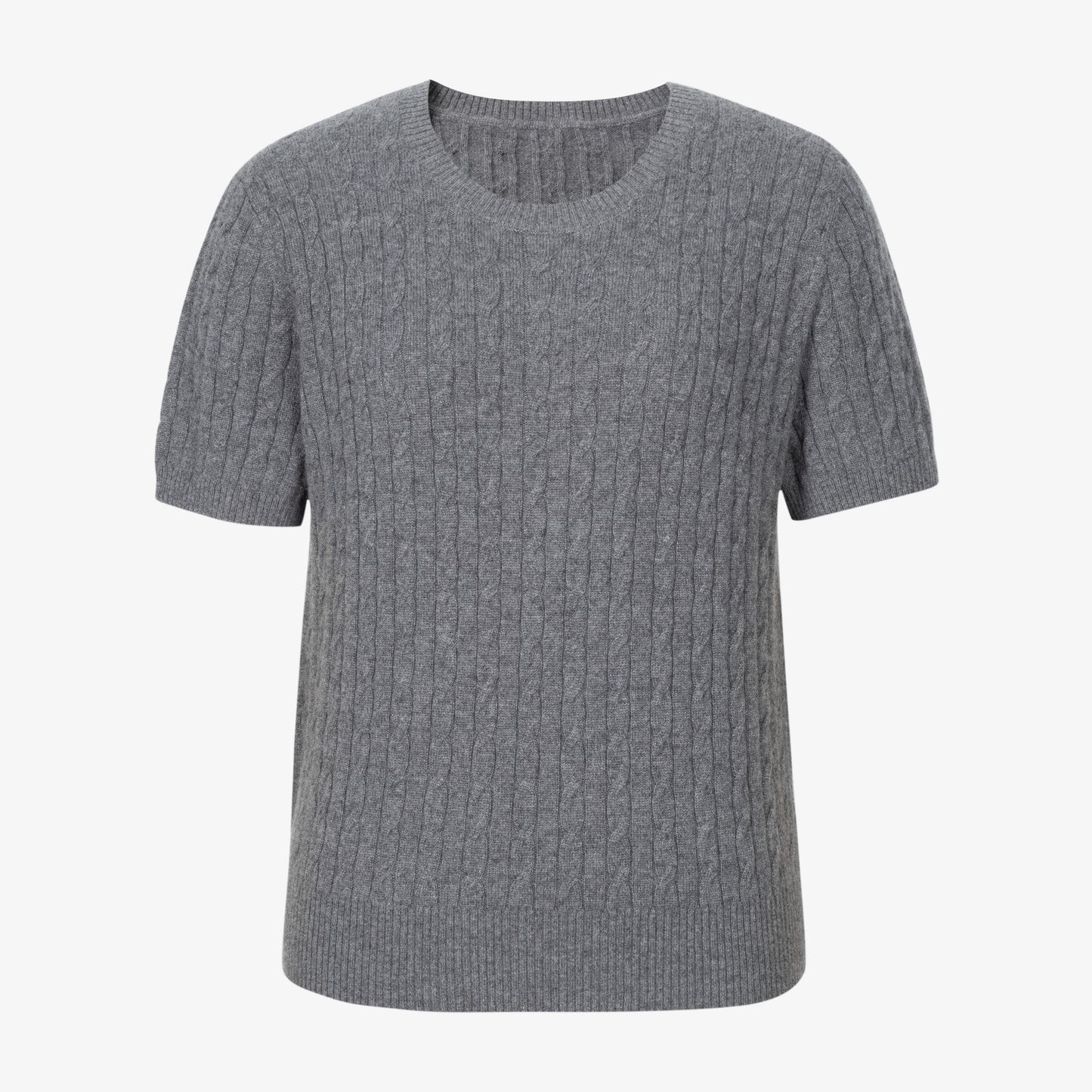 Crew Neck Short Sleeve Knit Top