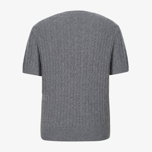 Load image 1 in gallery view. Crew Neck Short Sleeve Knit Top