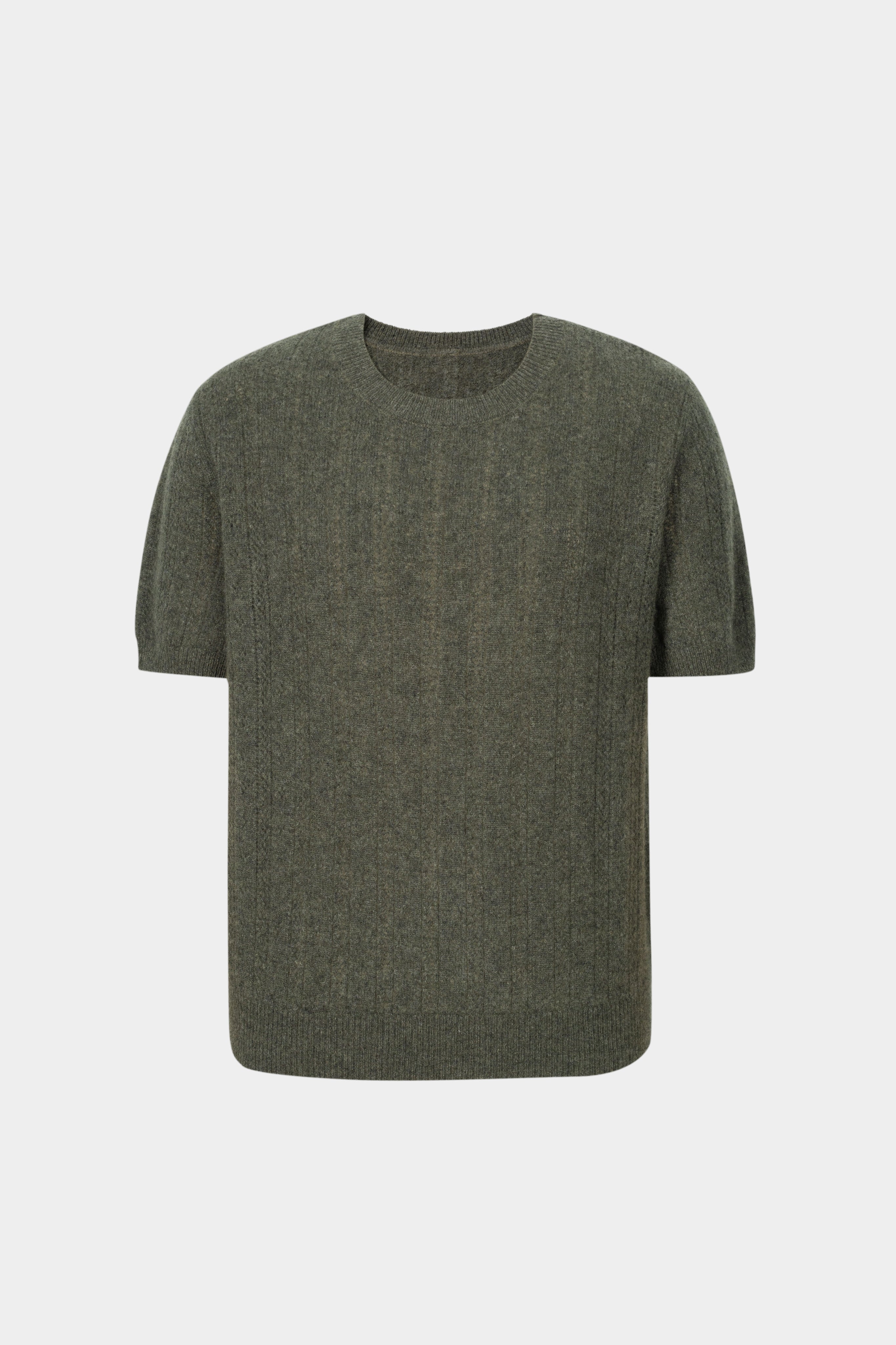 Crew Neck Short Sleeve Knit Sweater