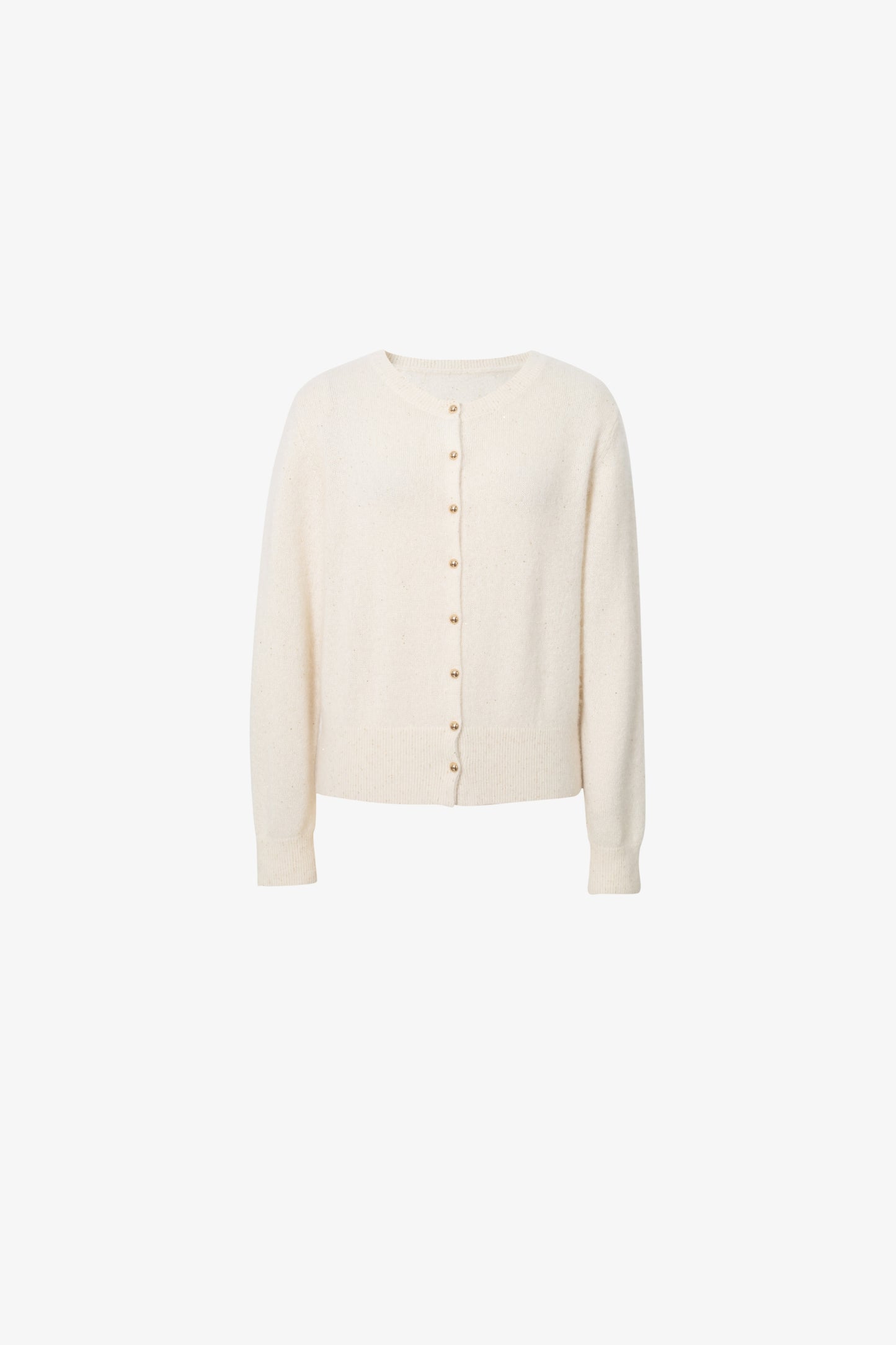 Sequin Cashmere-Silk Knit Cardigan