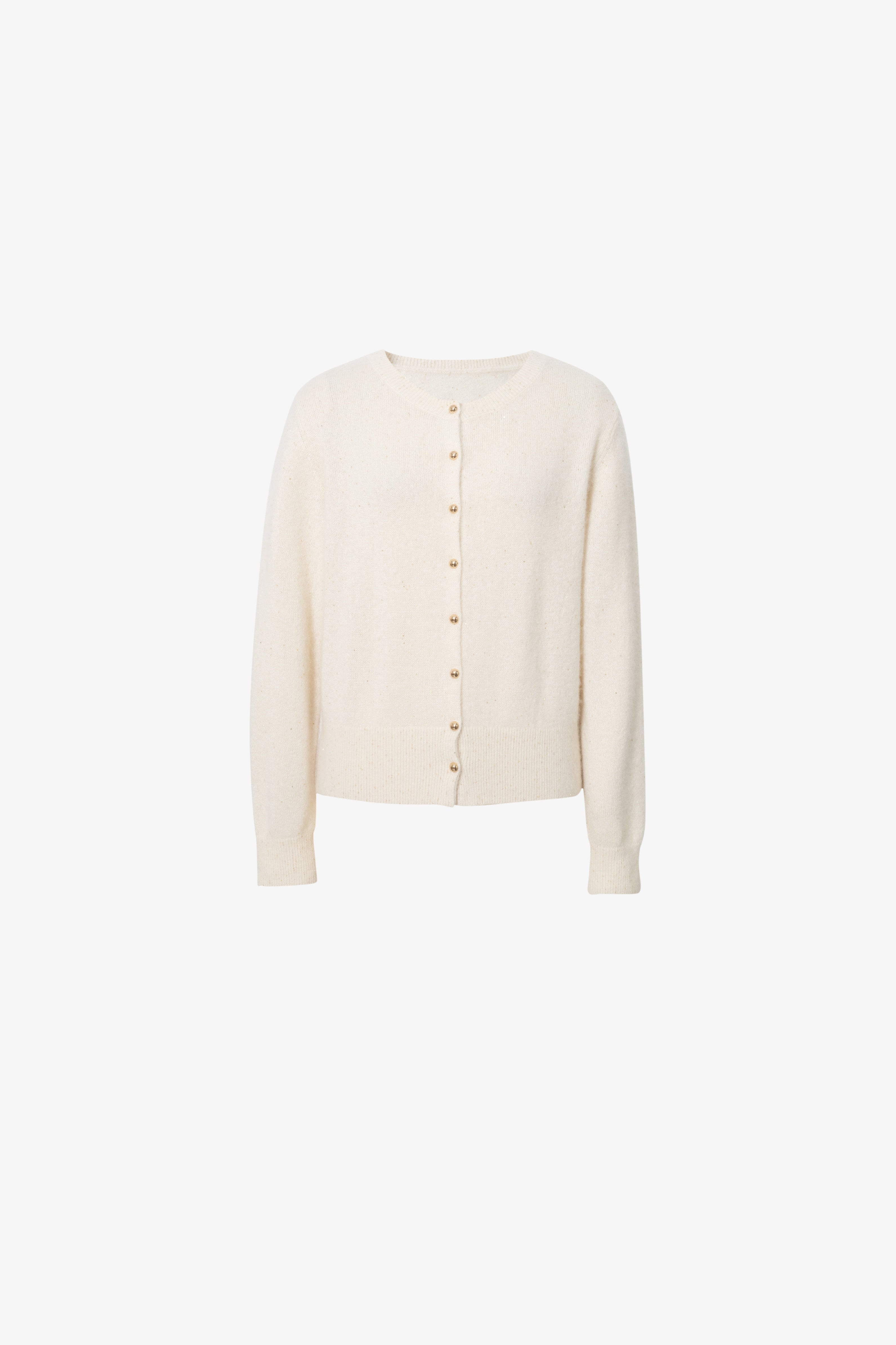 Sequin Cashmere-Silk Knit Cardigan
