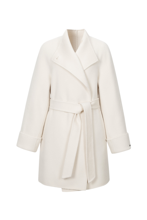 Load image 1 in gallery view. Belted Wool-Cashmere Coat
