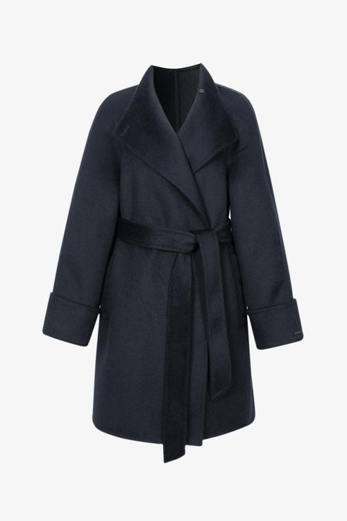 Load image 1 in gallery view. Belted Wool-Cashmere Coat