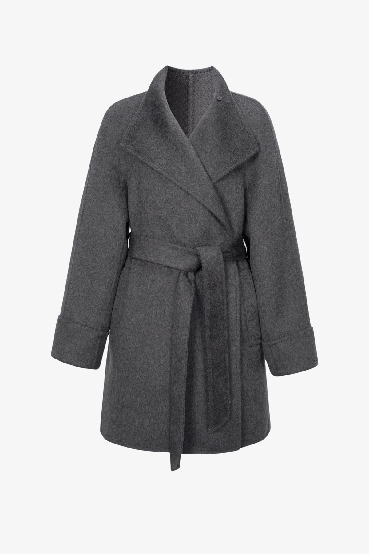 Belted Wool-Cashmere Coat