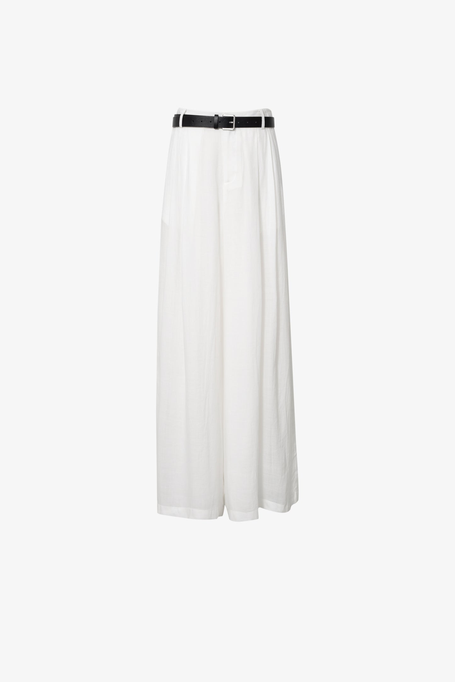 Relaxed Wide-Leg Linen-Blend Pants