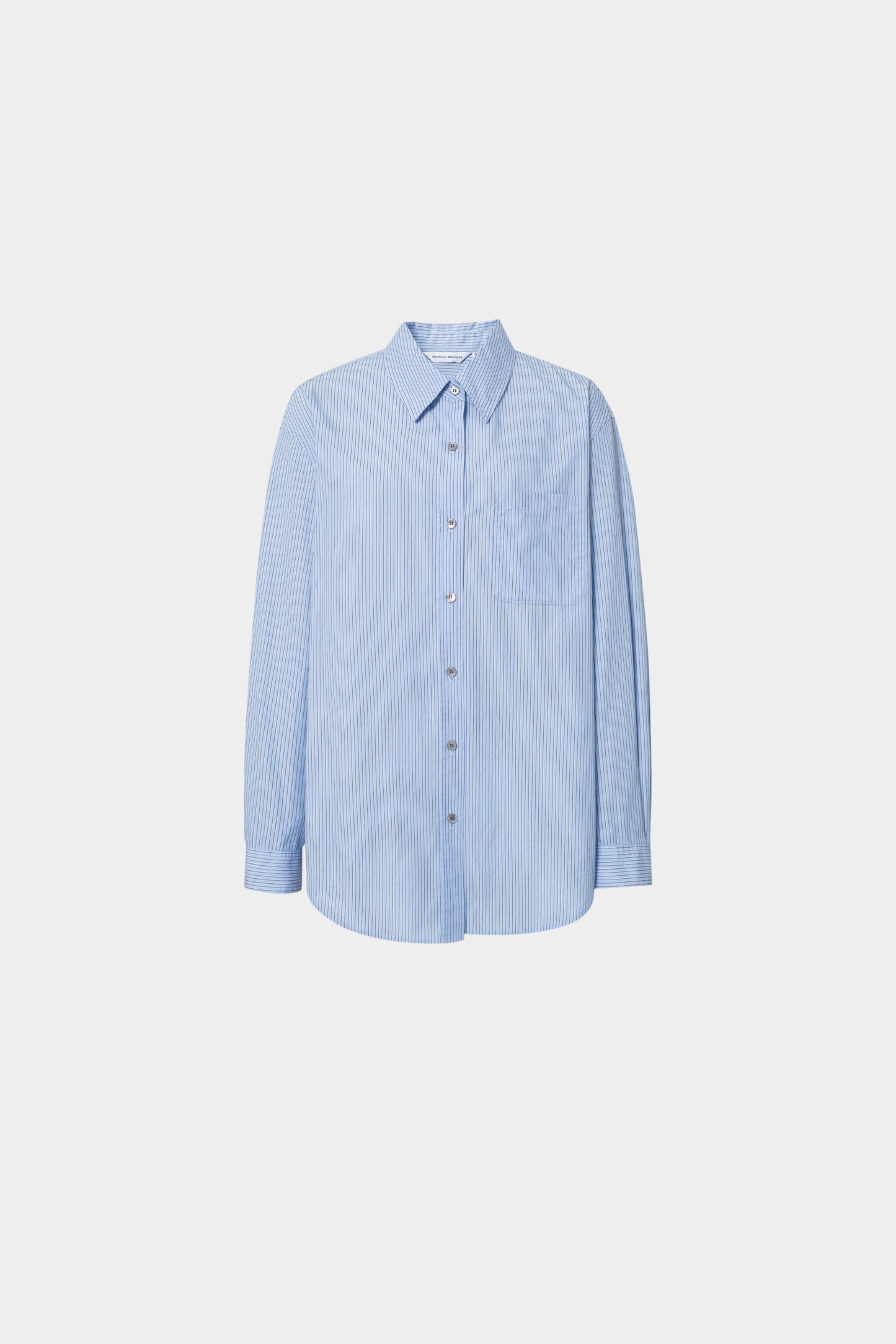 Striped Cotton Detachable Tie Shirt