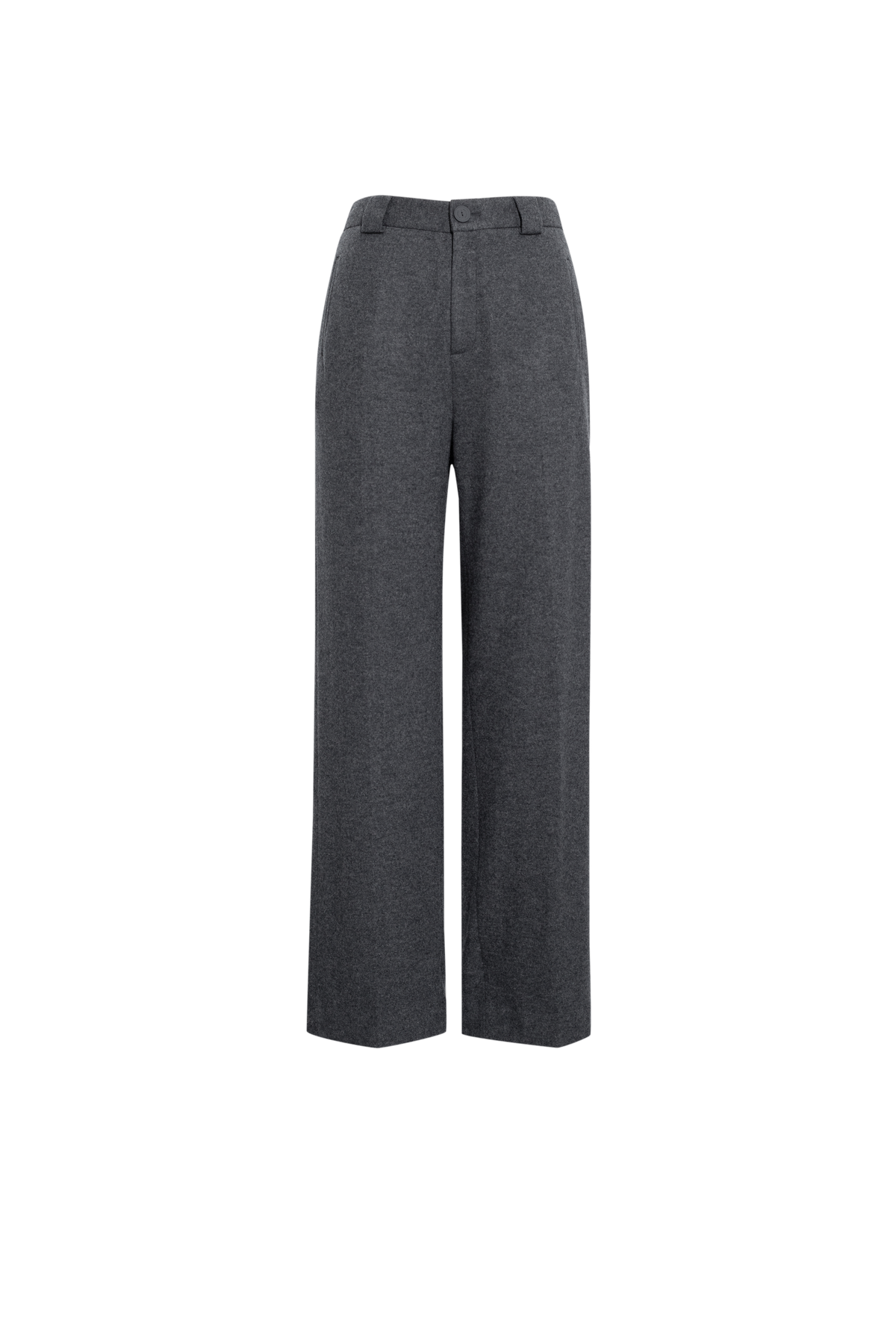 Wool-Blend Straight-Leg Trousers