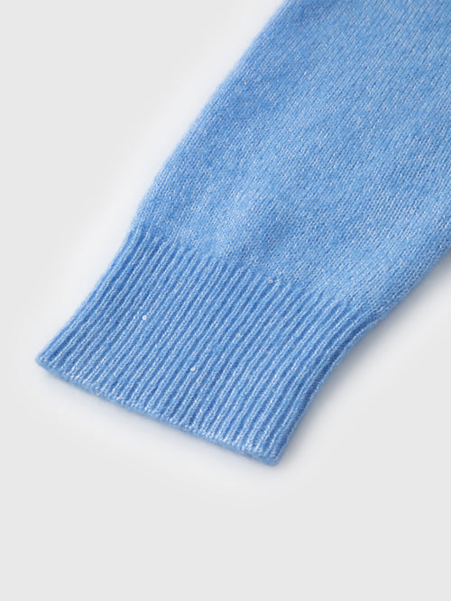 Load image 1 in gallery view. Cashmere-Silk Crewneck Knit Cardigan