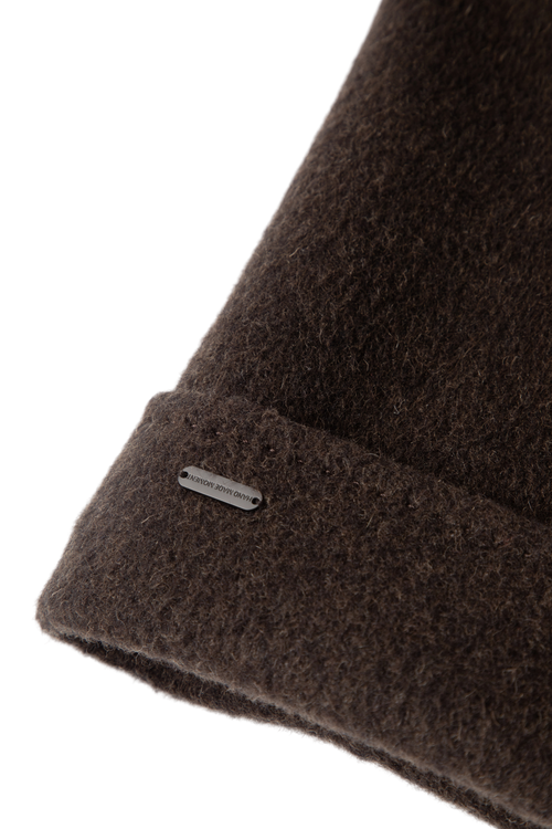 Load image 1 in gallery view. Hooded Belted Wool-Blend Coat