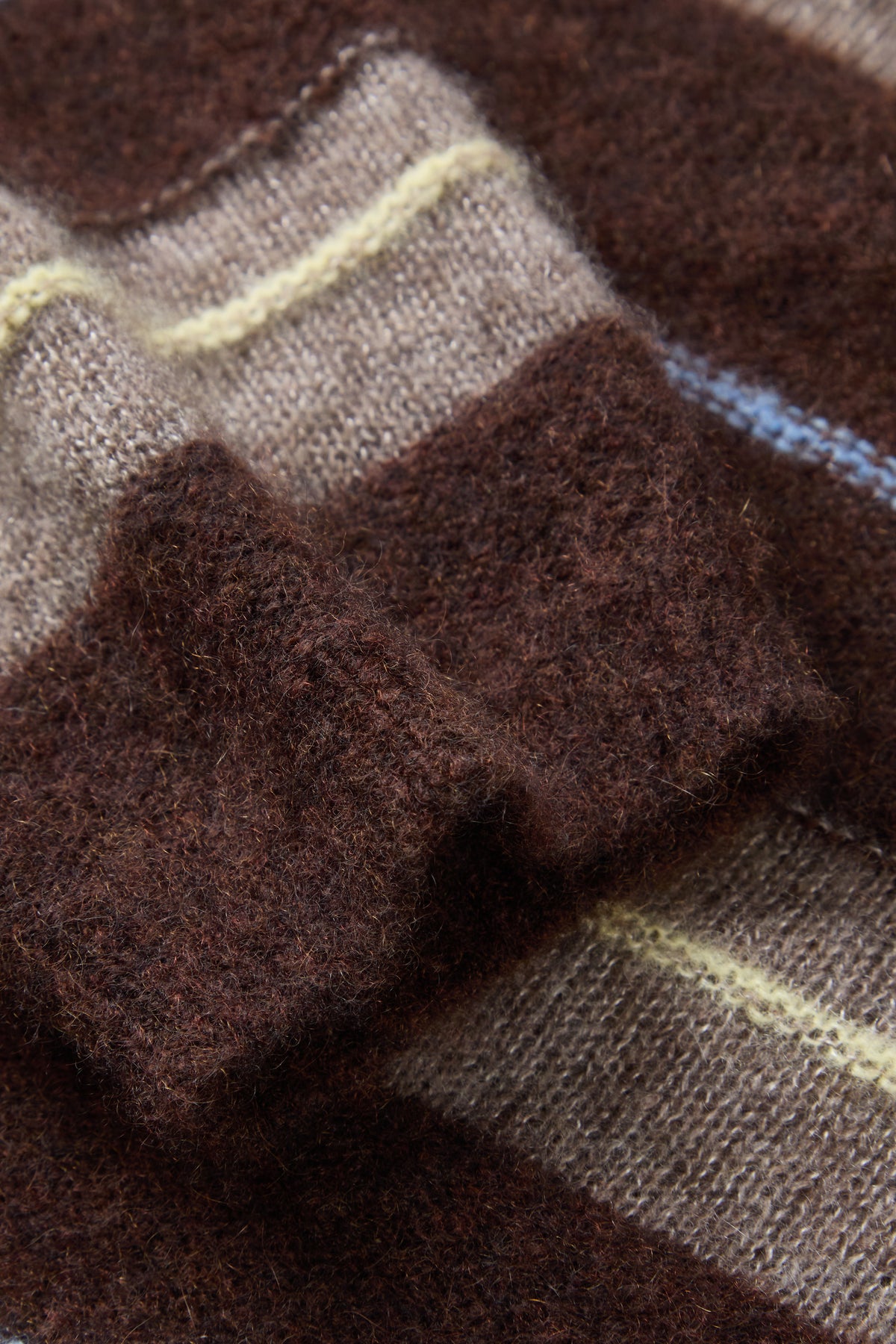Striped Cashmere-Silk Crewneck Sweater