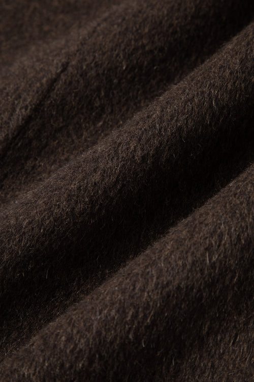 Load image 1 in gallery view. Hooded Belted Wool-Blend Coat