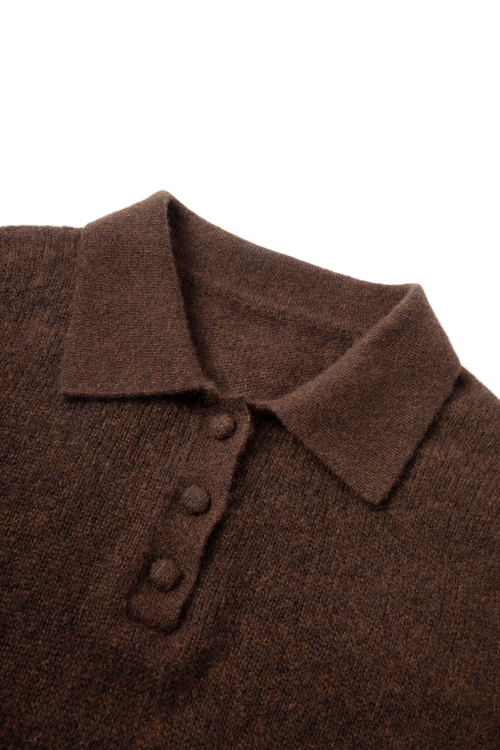 Load image 1 in gallery view. Relaxed Cashmere-Silk Polo Sweater
