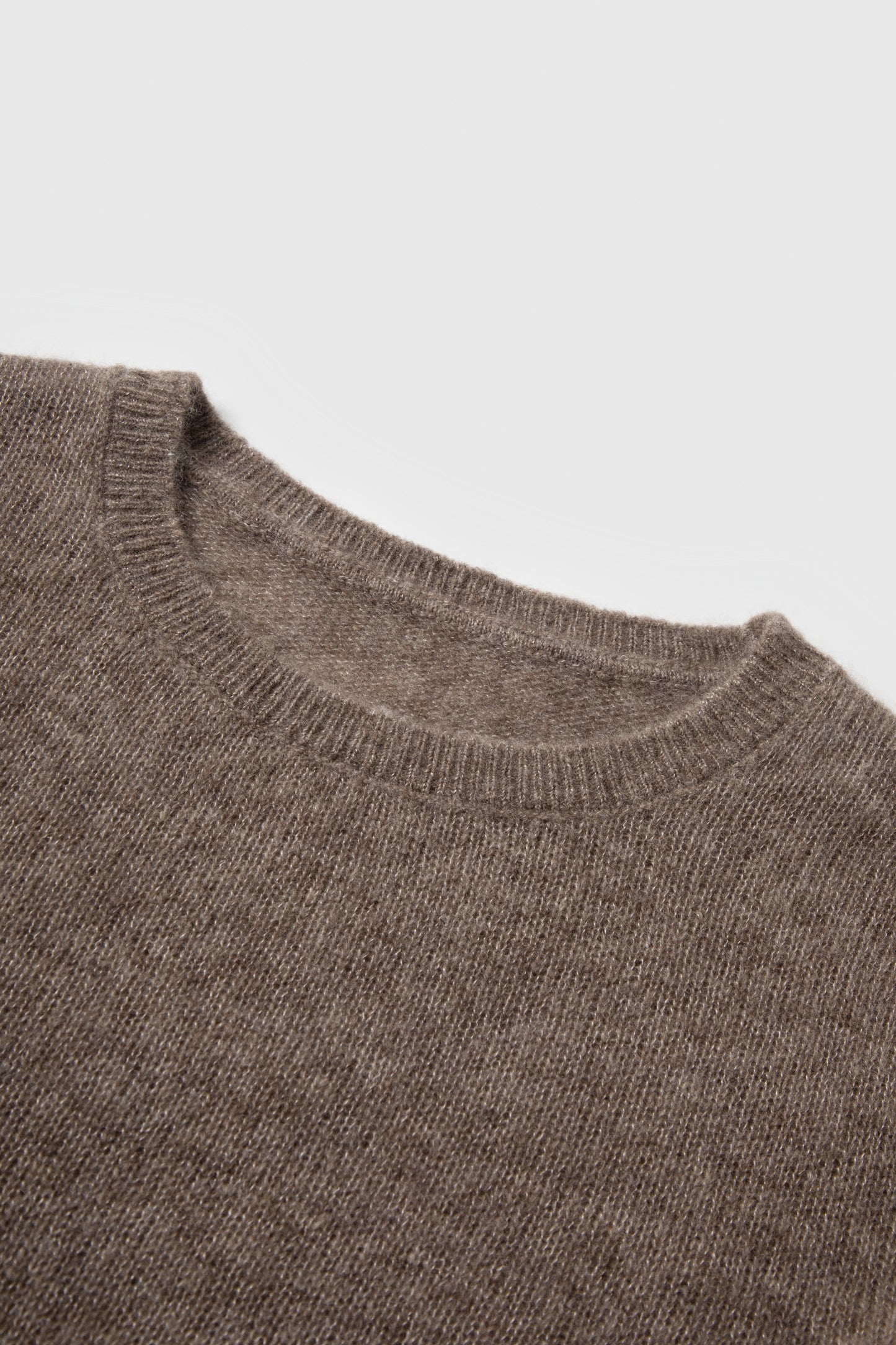 Cashmere-Silk Crewneck Knit Sweater
