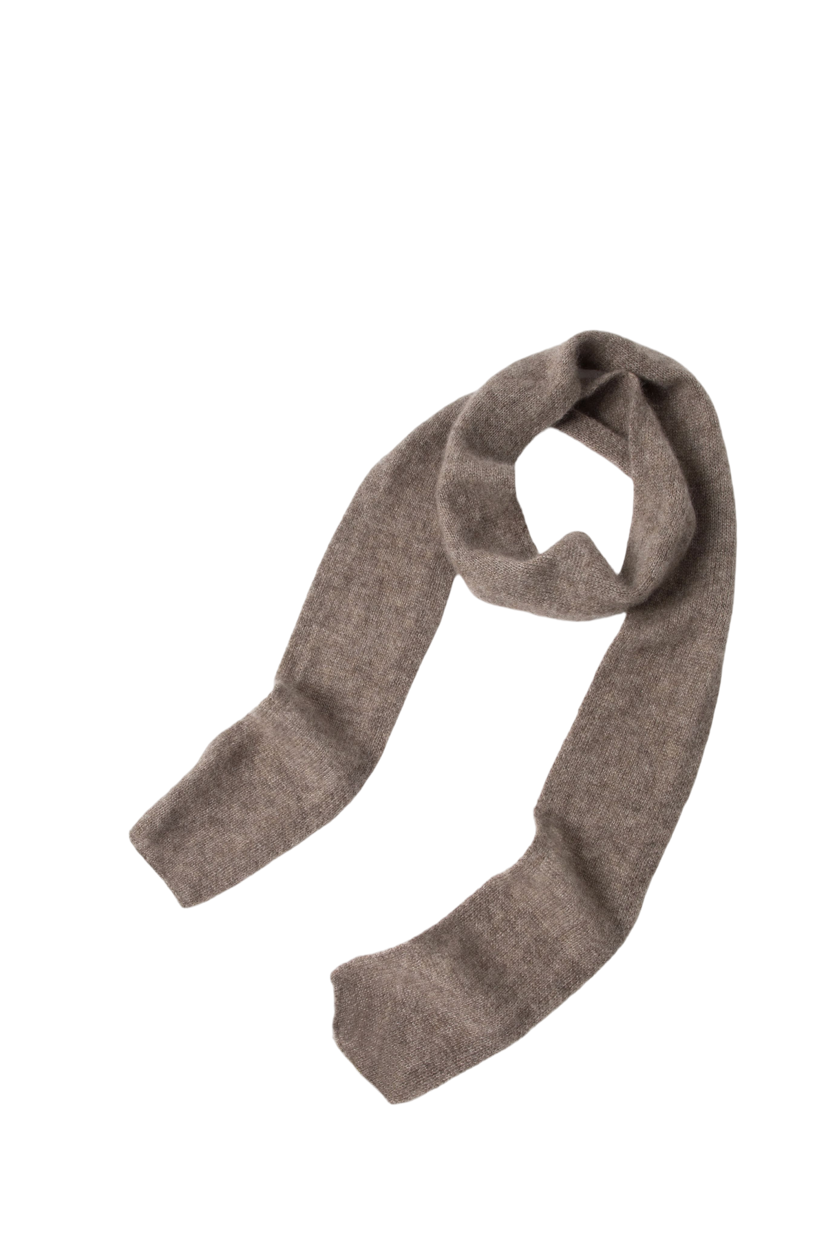 Cashmere-Silk Ribbed Skinny Scarf