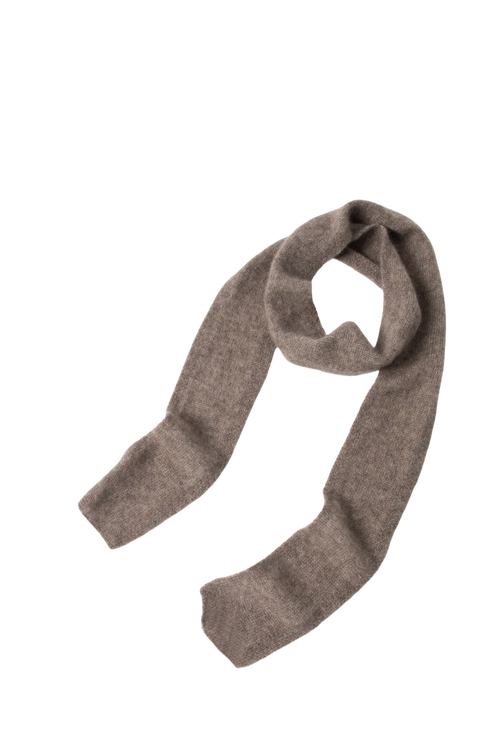 Load image 1 in gallery view. Cashmere-Silk Ribbed Skinny Scarf