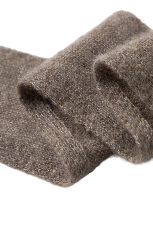Load image 1 in gallery view. Cashmere-Silk Ribbed Skinny Scarf