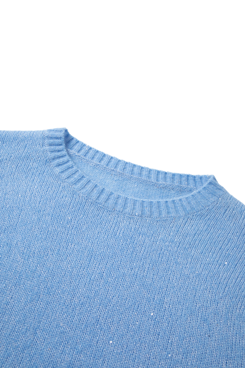 Load image 1 in gallery view. Lightweight Cashmere-Silk Crewneck Sweater