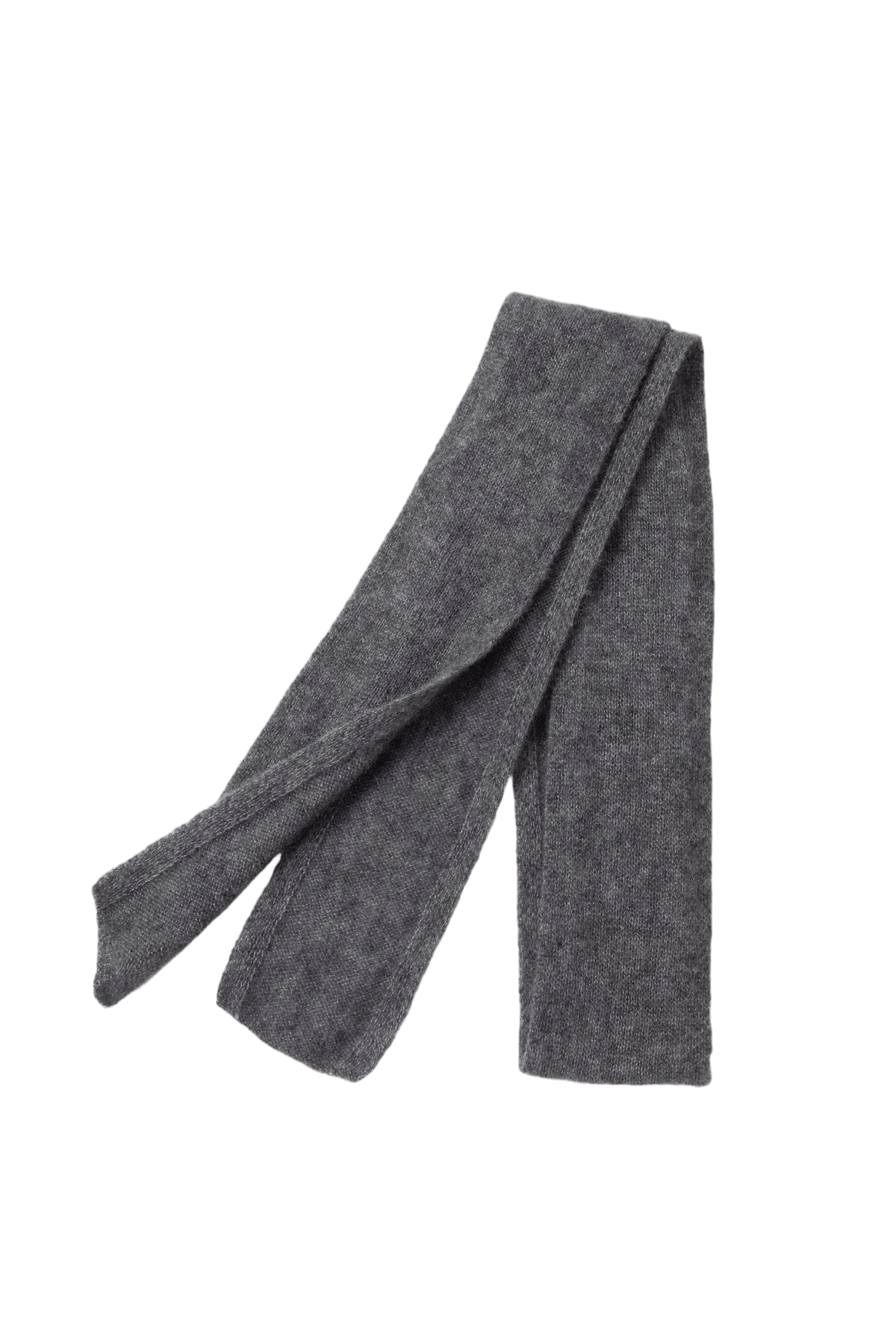 Cashmere-Silk Ribbed Skinny Scarf