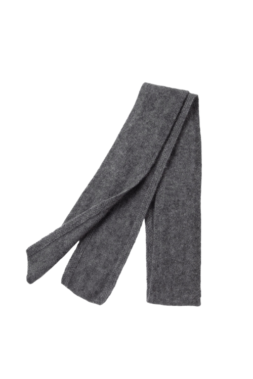 Load image 1 in gallery view. Cashmere-Silk Ribbed Skinny Scarf