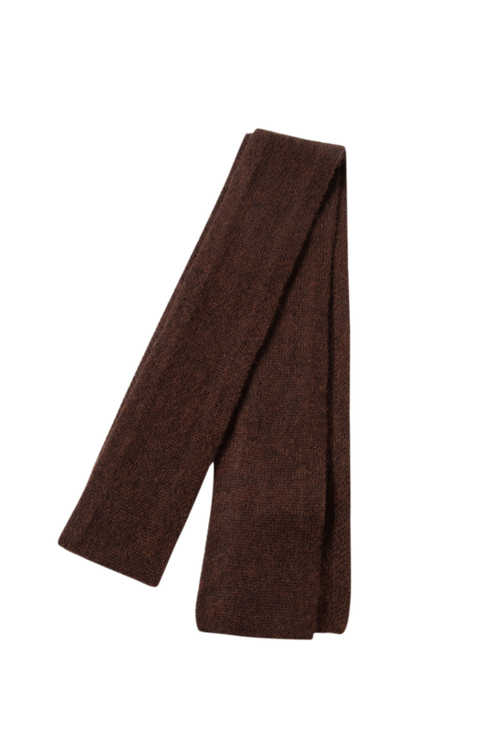 Load image 1 in gallery view. Cashmere-Silk Ribbed Skinny Scarf