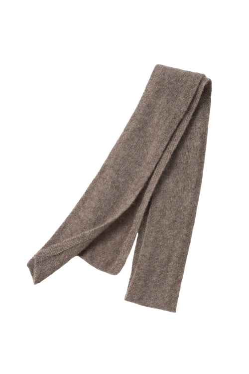 Load image 1 in gallery view. Cashmere-Silk Ribbed Skinny Scarf