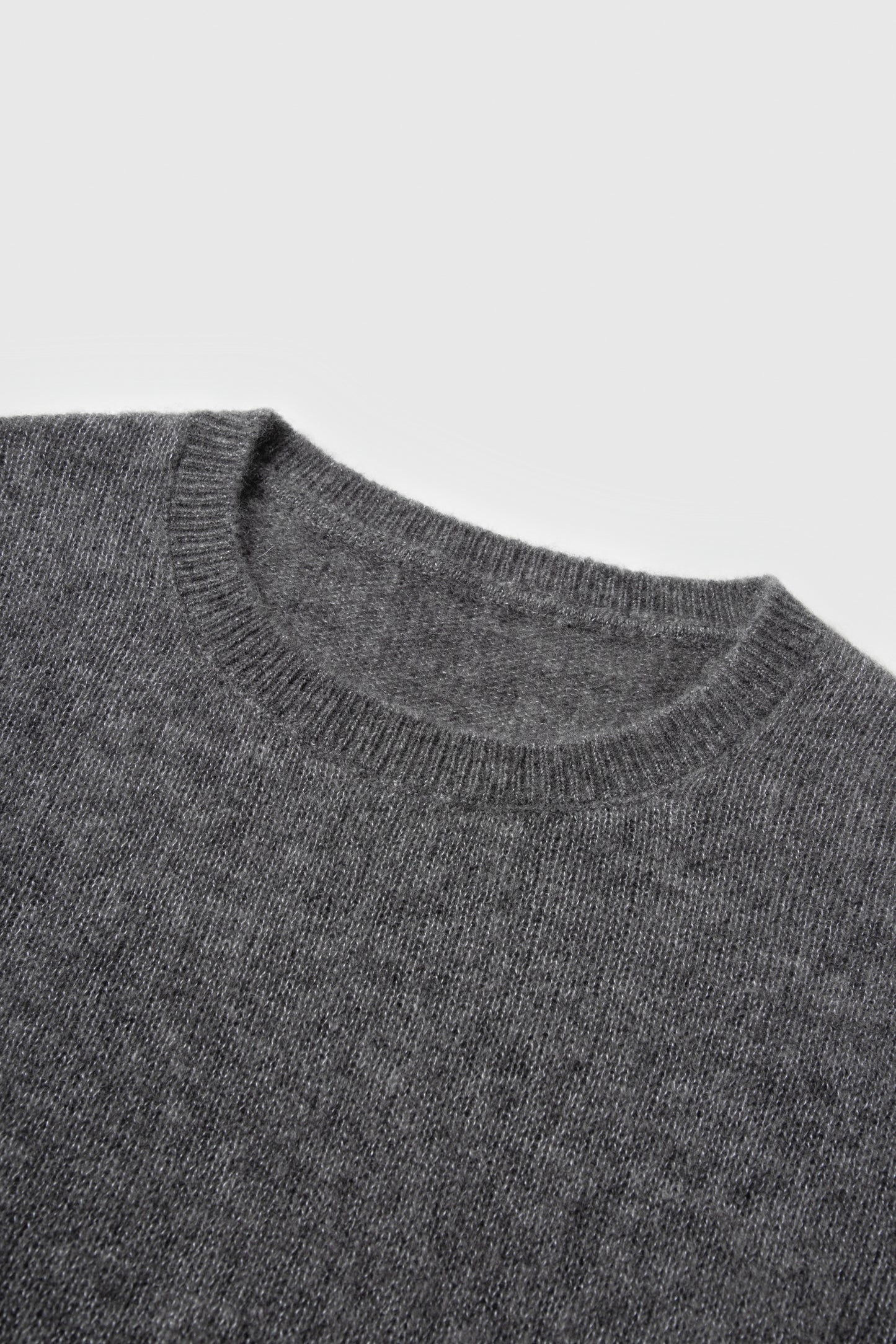 Cashmere-Silk Crewneck Knit Sweater