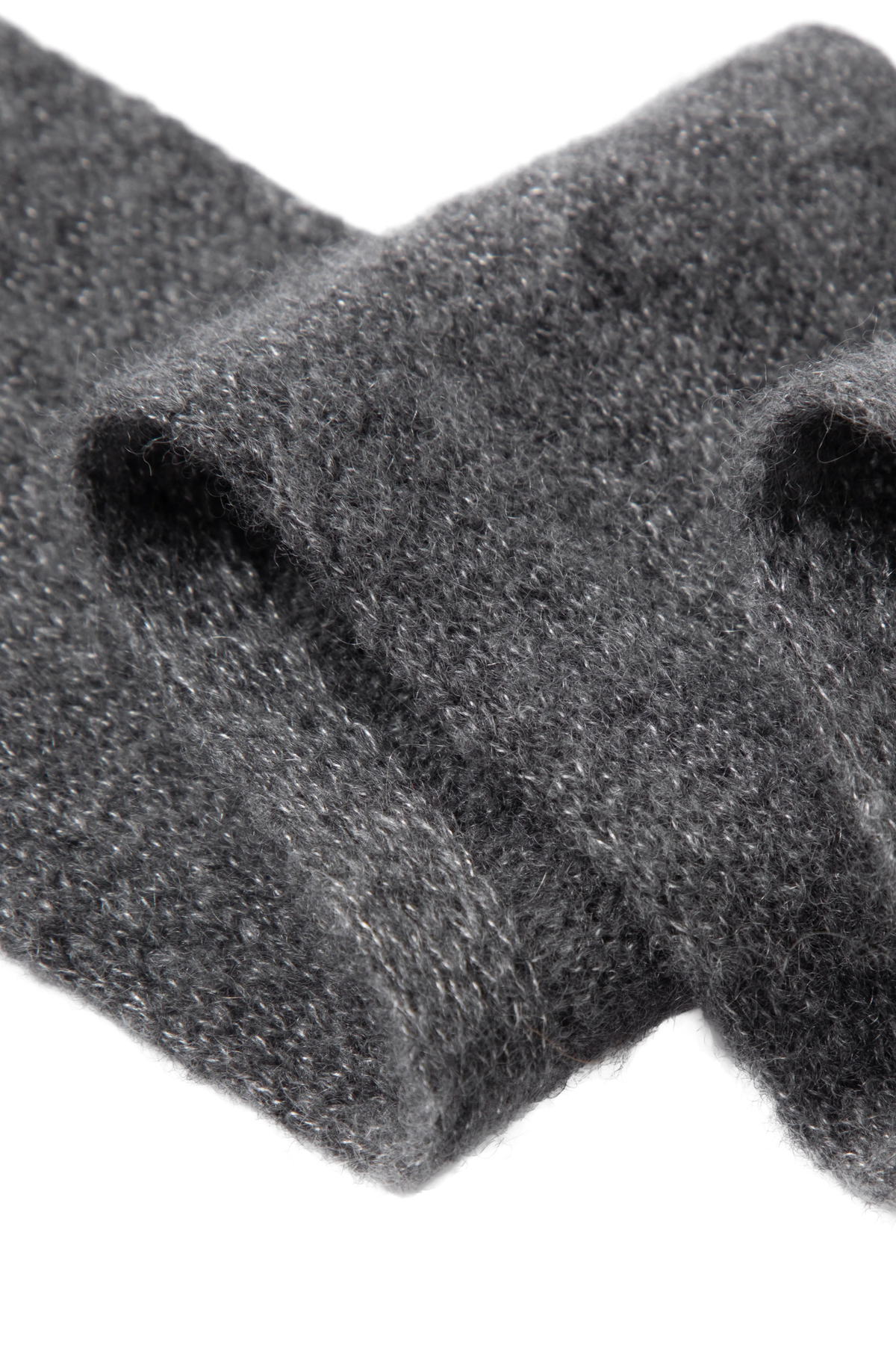Cashmere-Silk Ribbed Skinny Scarf