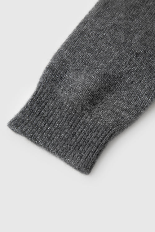 Load image 1 in gallery view. Brushed Cashmere-Silk V-Neck Sweater