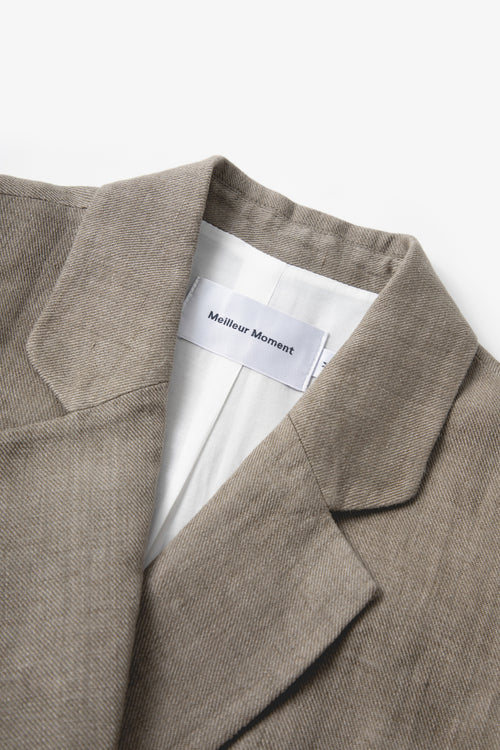 Load image 1 in gallery view. Linen Double-Breasted Blazer