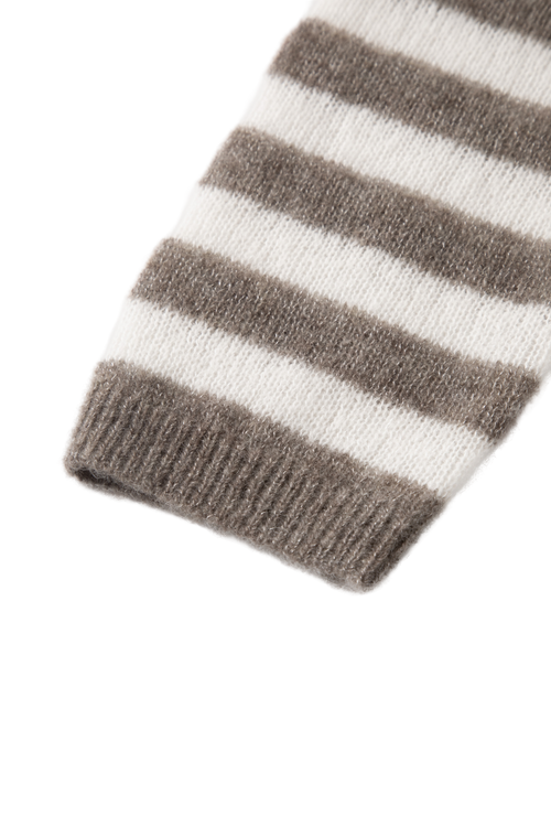 Load image 1 in gallery view. Striped Cashmere Crewneck Sweater