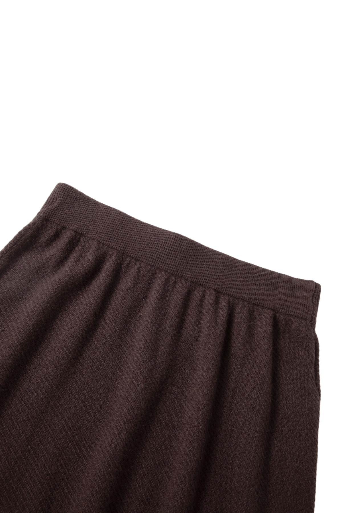 Pleated Cashmere Knit Skirt