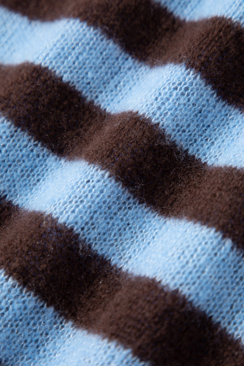 Load image 1 in gallery view. Striped Cashmere Crewneck Sweater