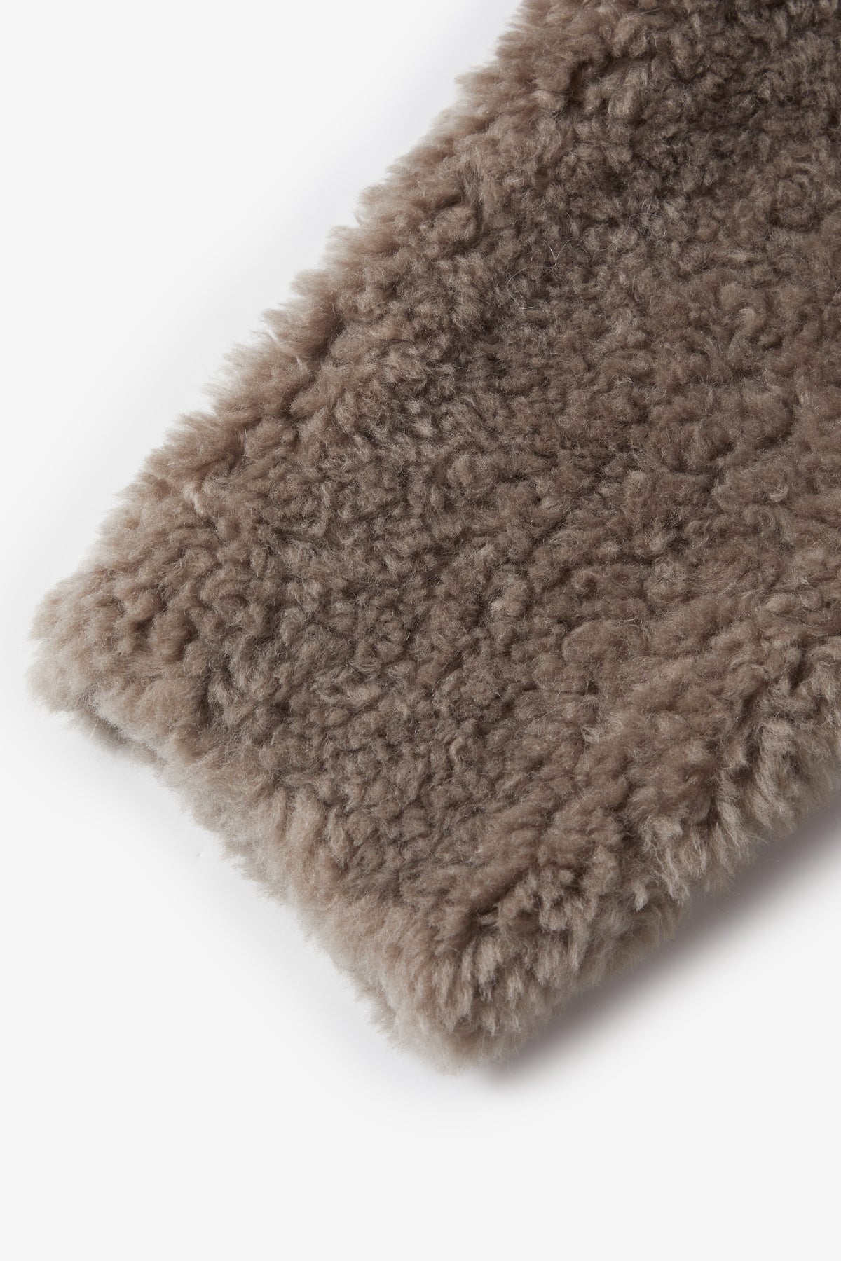 Pure Wool Shearling Jacket with Structured Collar