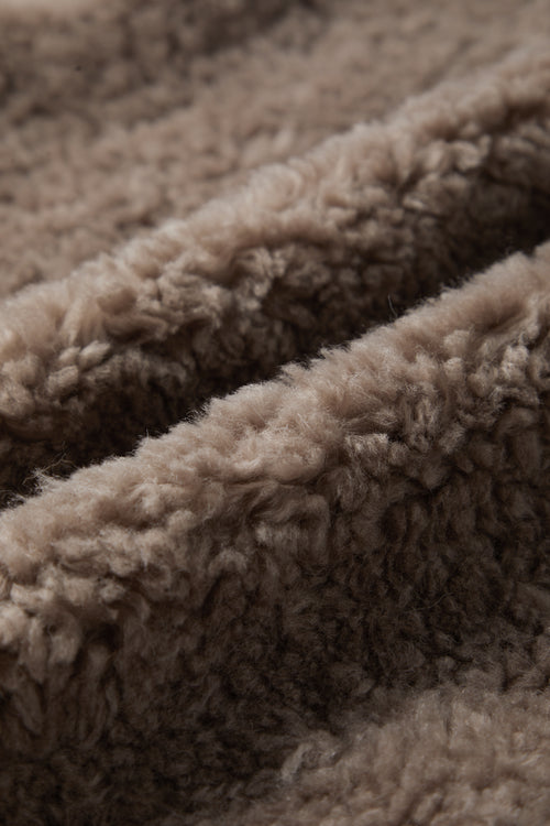Load image 1 in gallery view. Pure Wool Shearling Jacket with Structured Collar