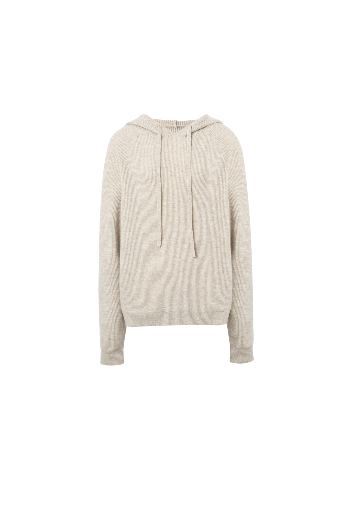 Ribbed Cashmere Hooded Sweater