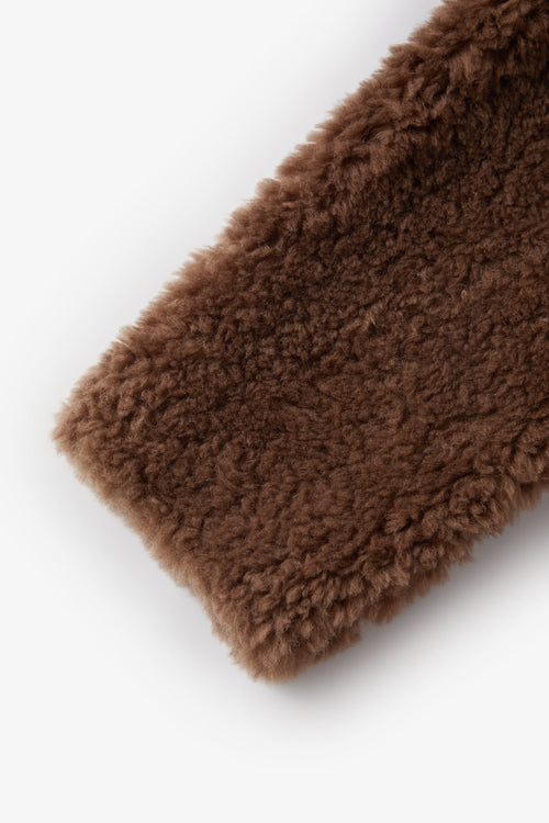 Load image 1 in gallery view. Pure Wool Shearling Jacket with Structured Collar