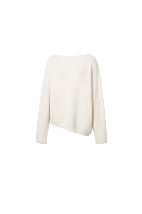 Load image 1 in gallery view. Lightweight Cashmere Boat-Neck Sweater