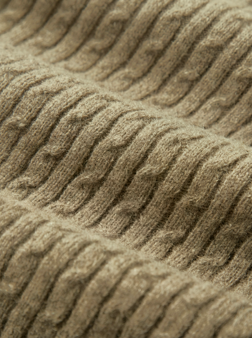 Load image 1 in gallery view. Ribbed Collared Cashmere Sweater