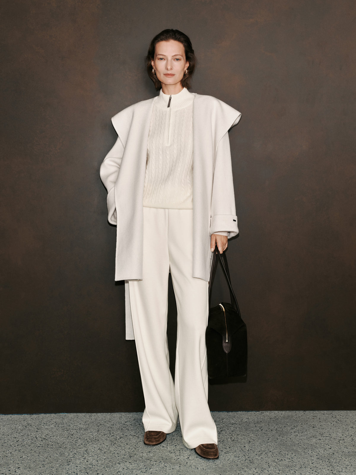 Hooded Belted Wool-Blend Coat