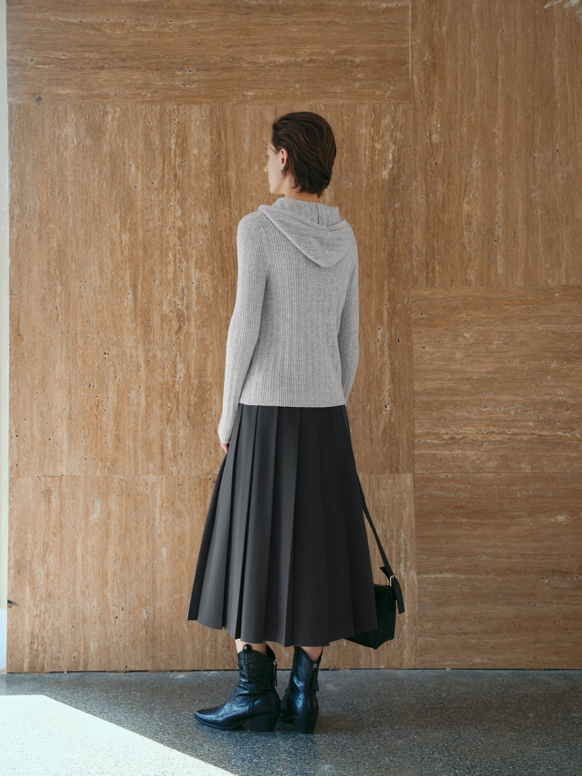 Cashmere Zip-Up Hooded Sweater