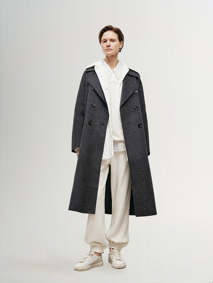 Double-Breasted Australian Wool Coat