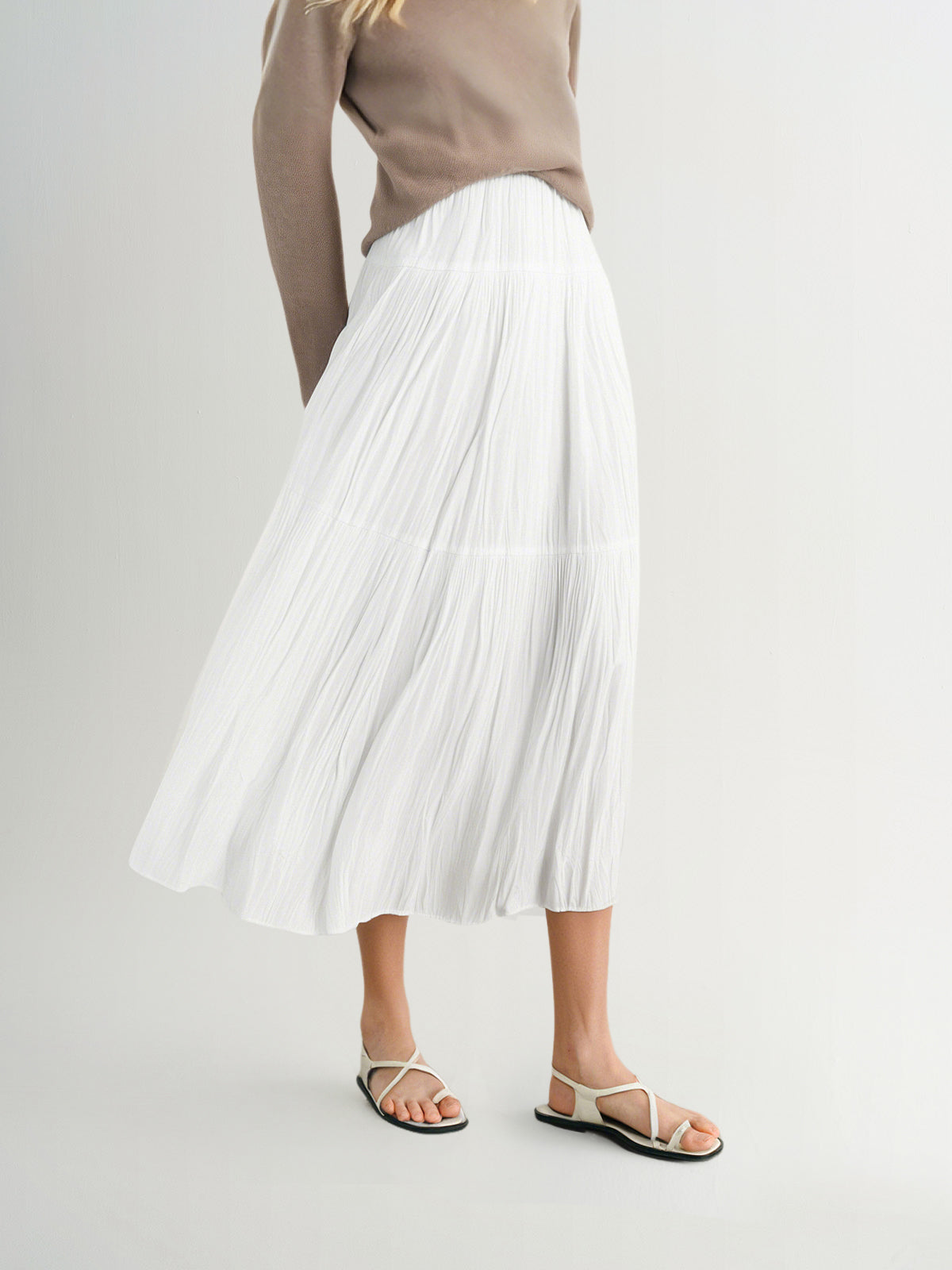 Pleated Maxi Skirt