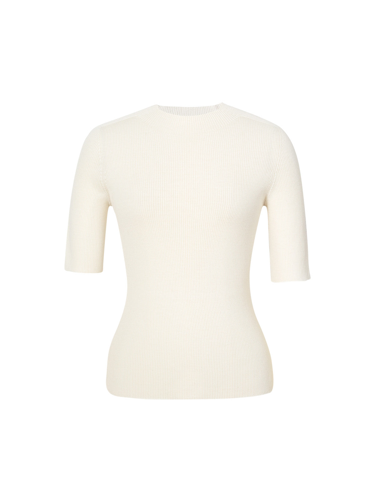 Pure Wool Crew Neck Knit Top