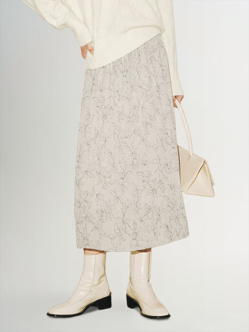 Load image 1 in gallery view. Chiffon Straight Fit Pleated Skirt - MEILLEUR MOMENT OFFICIAL STORE NEW YORK 