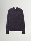 Deep Navy Crewneck Silk-Cashmere Sweater