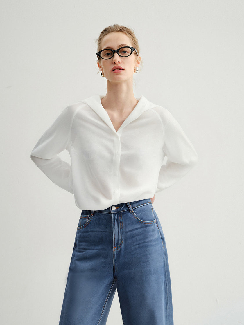 Hooded Lightweight Knit Cardigan