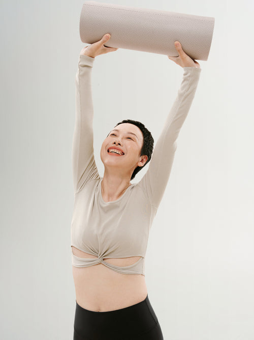 Load image 1 in gallery view. Slim Fit Yoga Knitwear Top