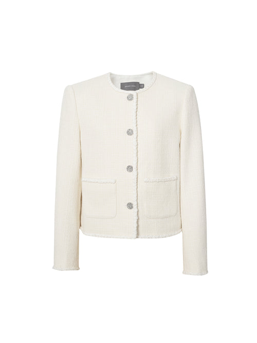 Load image 1 in gallery view. Wool Blend Tweed Jacket
